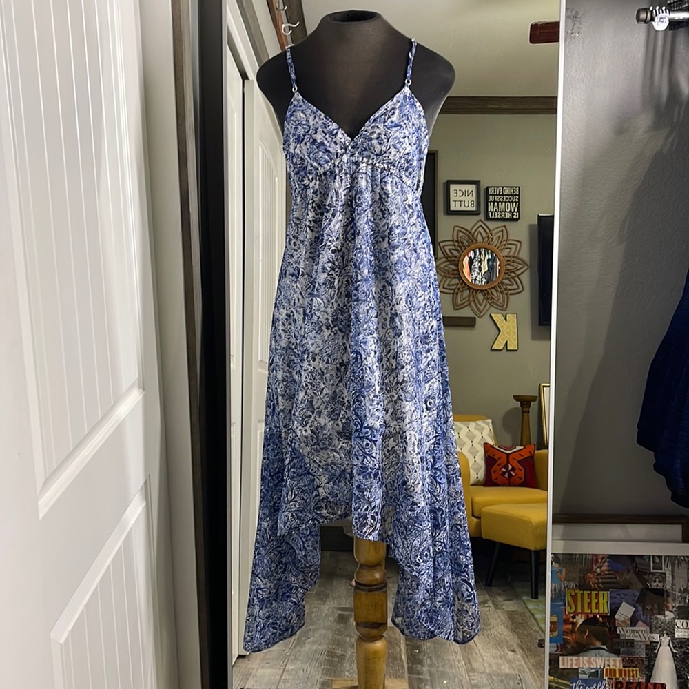 MM COUTURE Blue flowing dress Size: Small